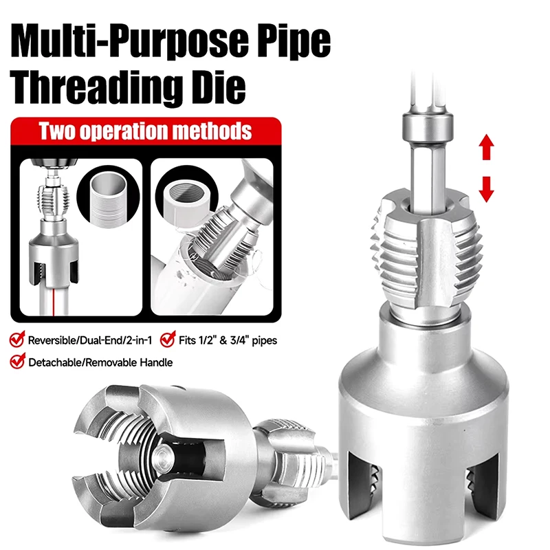 

4-point Water Pipe Inner Outer Threads Hole Opener Electric Drill Hexagonal Universal Water Pipe Tapping Hand Electric Drills