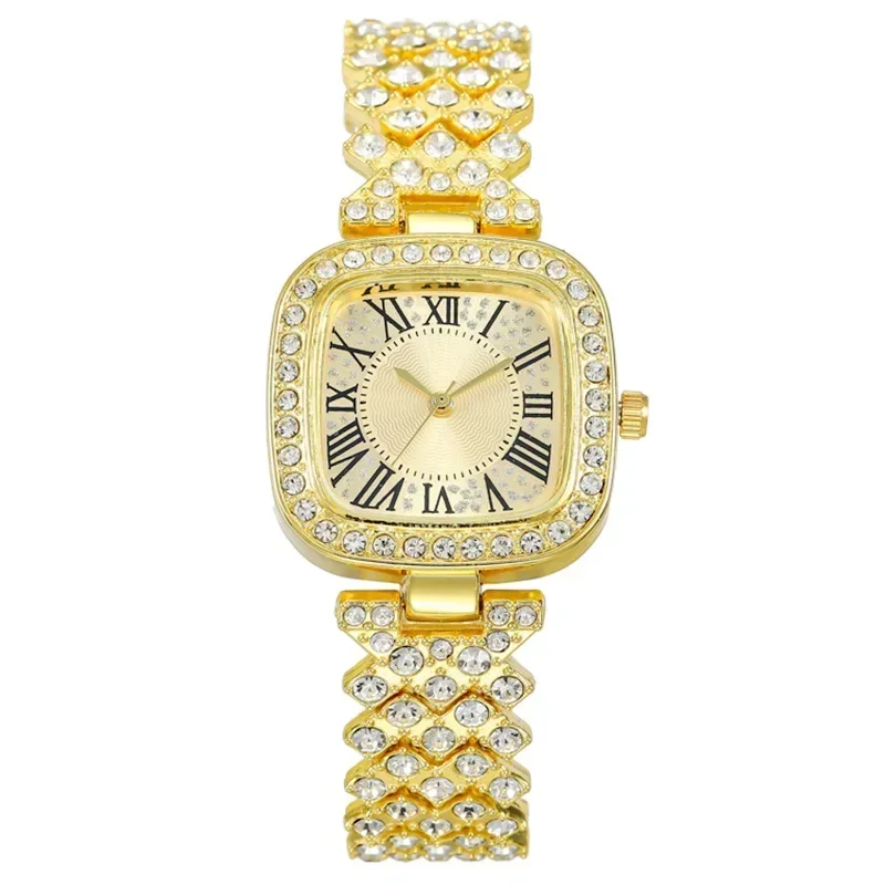 Hot selling new square diamond studded starry sky fashionable women's watch