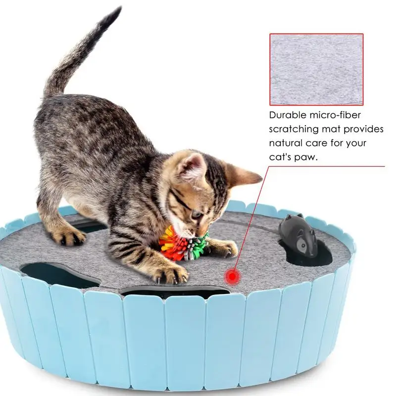 Pet Cat Electric Teaser Hunting Toy Adjustable Two Speeds Design Indoor Bored Kitten Running automatic Toy safety pet supplies