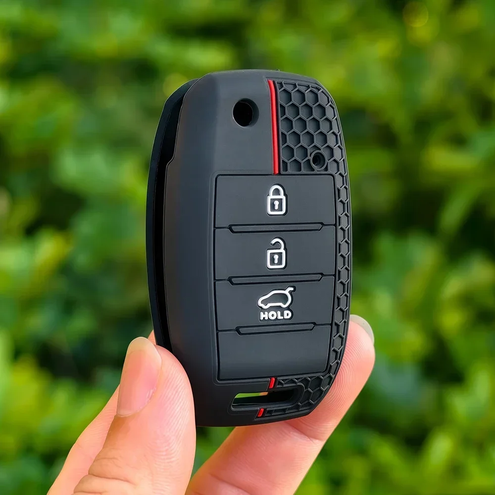 Silicone Remote Car Key Shell Case Cover For Kia Rio 3 K2 Ceed Cerato K3 Sportage 4 Picanto K5 Optima Sorento Forte 2017 2018