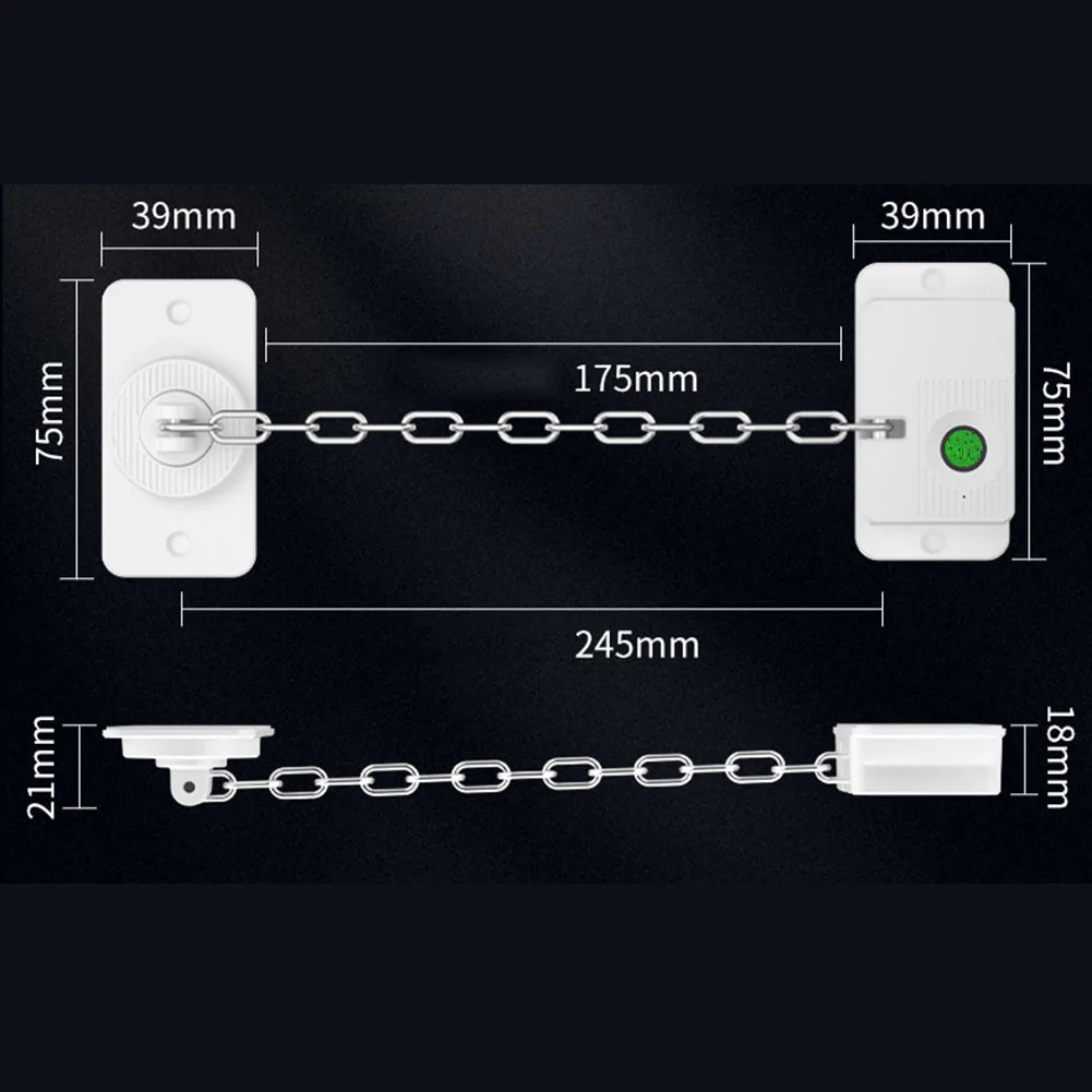 Fingerprint Lock For Child Safety Smart Easy To Use Type-C Interface Fast Charging Sliding Door And Window Lock Limiter