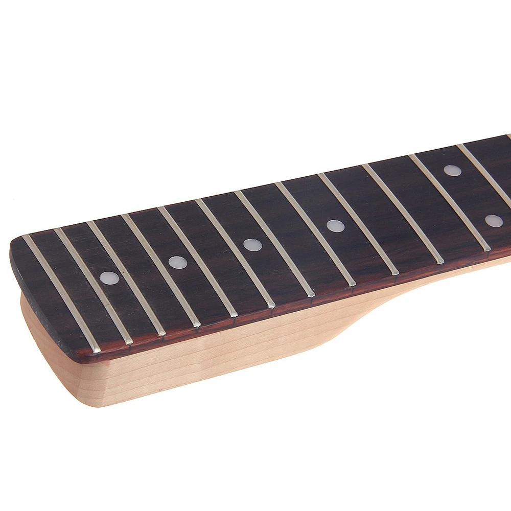 

A61P Electric Guitar Neck Paddle Head Rosewood on Maple 22 Frets Dot Inlay Unfinished Diy Parts
