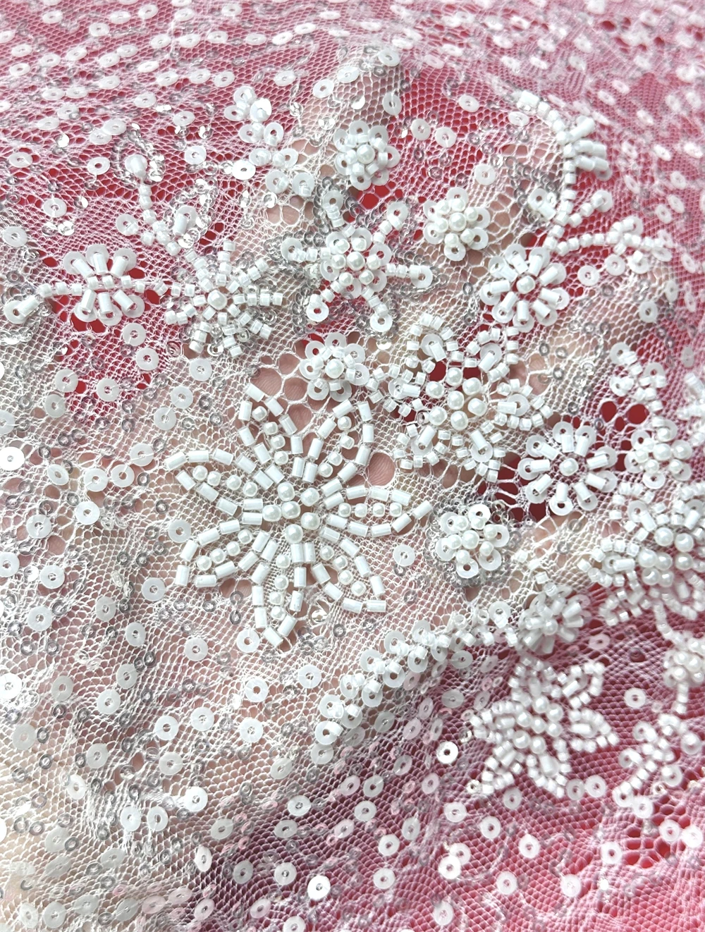 

African Beaded Lace Fabric for Sewing Dress, Luxurious Nigerian And African Sequins, French Embroidery, High Quality