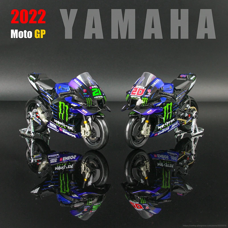 Maisto 1:18 2022 Yamaha Factory Racing Team #21 Morbidelli #20 Quartararo Licensed Simulation Alloy Motorcycle Model Collecti