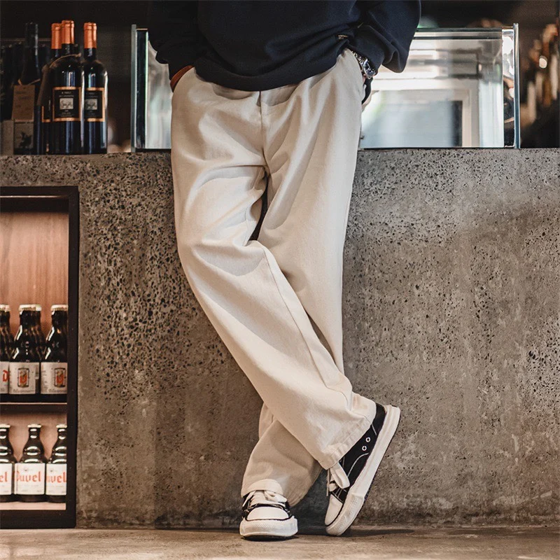 

Мужские джинсы Maden: повседневные, свободные, прямого кроя, винтажные, из дышащего хлопка, для весны и осени, комфортные брюки-трубы