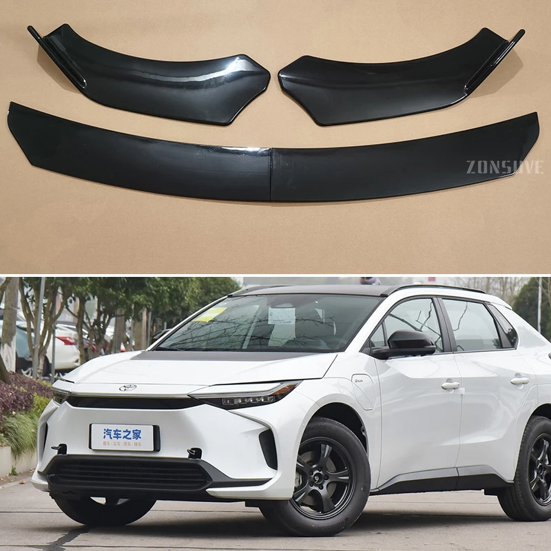 

4Pcs Body Kit Accessories Front Bumper Lip Splitter Spoiler For Toyota BZ4X 2024--ON Year