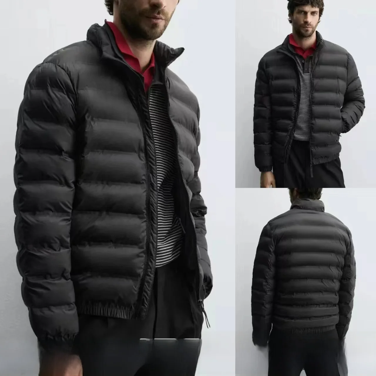 

Новинка: Легкая водонепроницаемая хлопковая куртка с воротником на молнии, молодежная повседневная модная теплая куртка с длинными рукавами, однотонная, приталенного кроя.