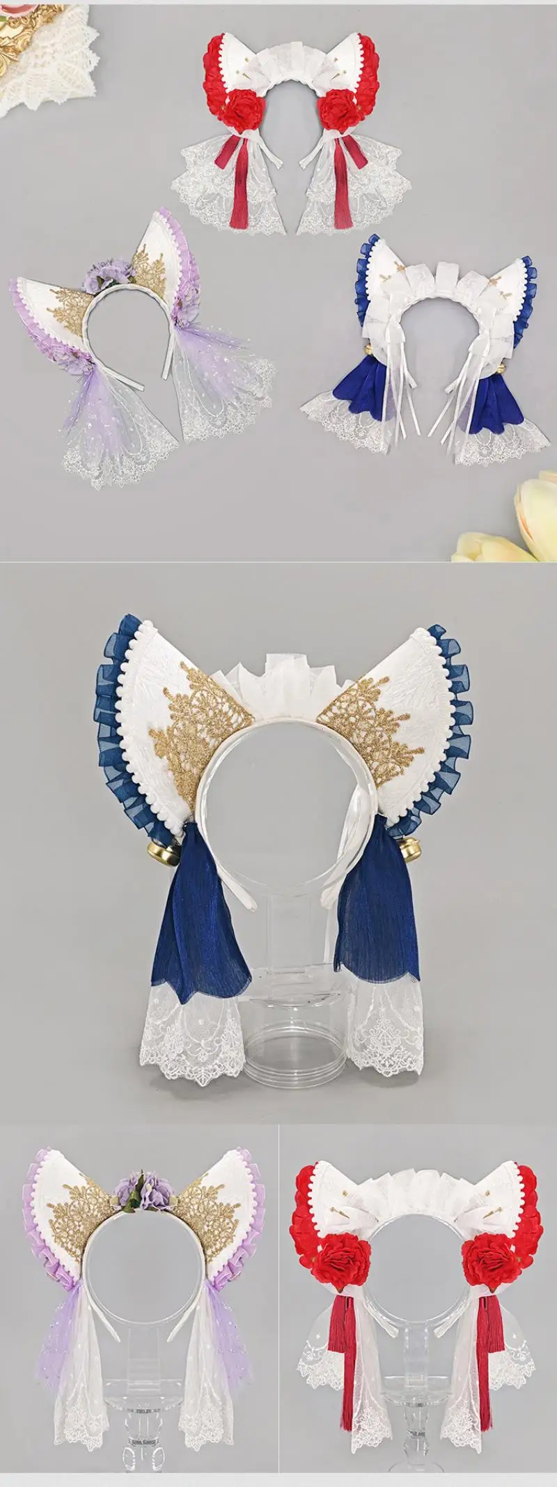 Anime Azur Lane Cheshire-Katzenohren Haarband Cosplay-Requisiten Weibliche Dienerin Cos Ohren Kopfschmuck Cartoon Karneval Kostümzubehör – Detail 4