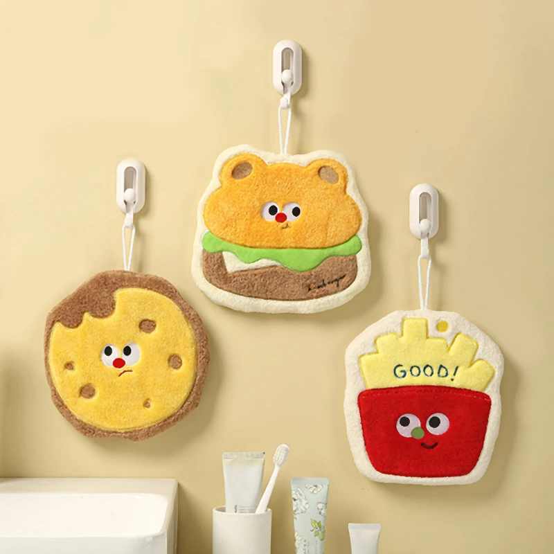 

Cute Hand Towels Kitchen Bathroom Absorbent Microfiber Kitchen Towel Cloth Dishcloths Hanging Cloth Kitchen Accessories