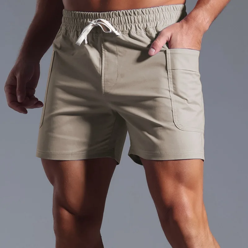 

2025 Hot Men Casual Skinny Beach Shorts Homme Patchwork Shorts Plus Size Male Drawstring Short Pants Sexy Mens Clothing
