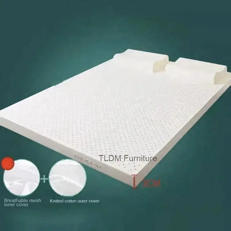 Tatami Thickness Thailand Furniture Natural Cushion Latex Mat Bedroom Mattress 6/10/12cm Hotel Soft Light Luxury Double Mattress