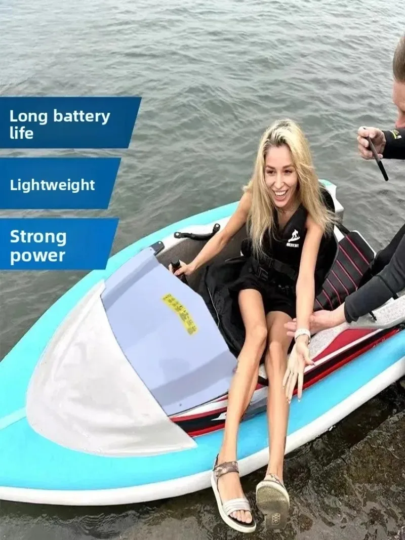 Electric kadin boat adult non-rollover mini motorboat surfing men and women children seat double seat water sports