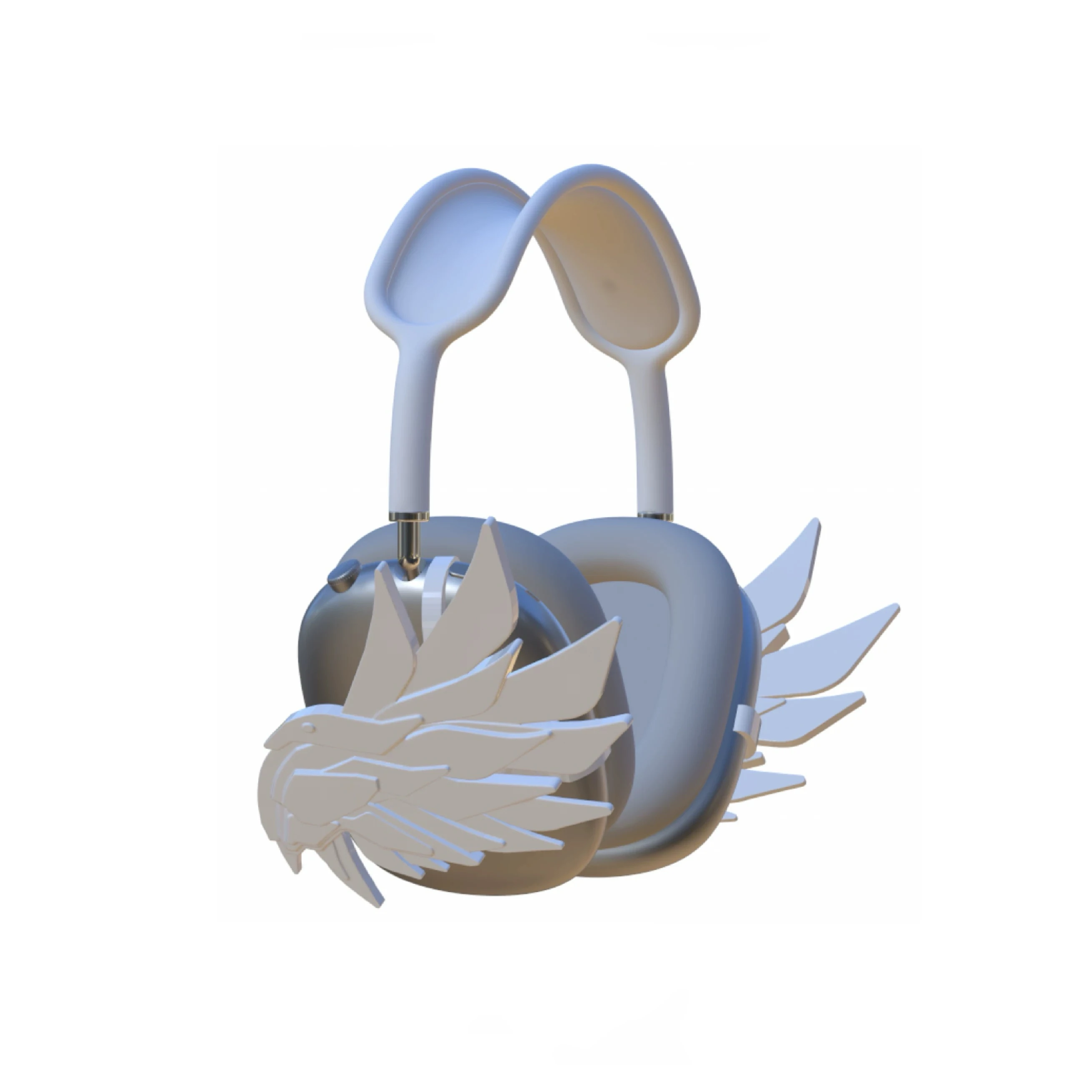 Подходит для модных аксессуаров AirpodsMax mecha Angel, защитный чехол для наушников