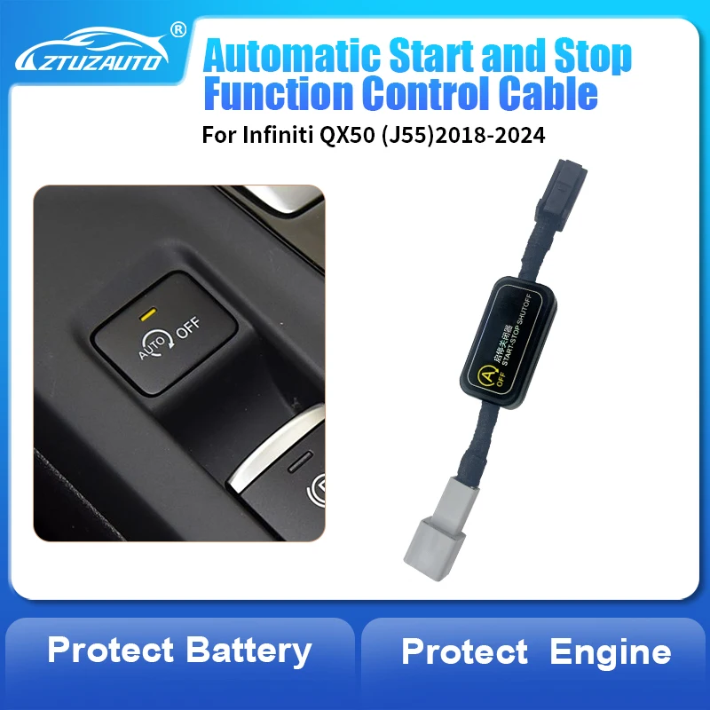 

For Infiniti QX50 (J55) 2018-2024 Car Auto Start & Stop Canceller Automatic Start Engine Eliminator Device Plug Disable Cable