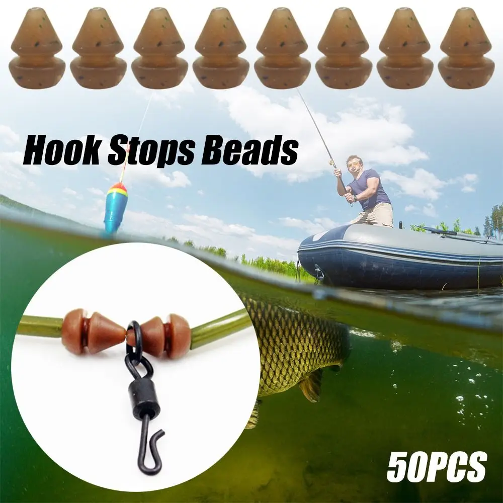 50PCS High Quality gourd Ronnie Rig Pop UP Boilies Stop Carp Fishing Stoper Fishing Hair Chod Hook Stops Beads