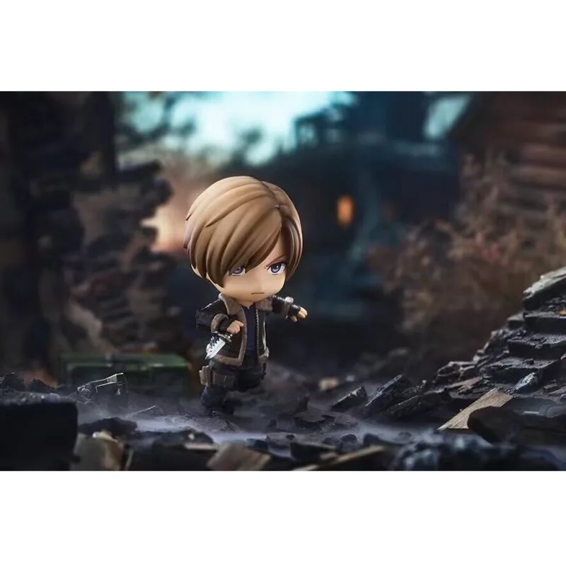 10cm Leon S. Kennedy Q-Version Action Doll Evil 4 Remake 2337 Animated Model Decoration Picture Young Toy Academy