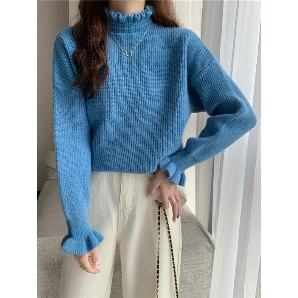 

Свитера Джемперы Пуловеры Женский пуловер Зимний женский свитер оверсайз Y2K Металлические детали Концертный фестиваль Ежедневная рок-группа Теплый