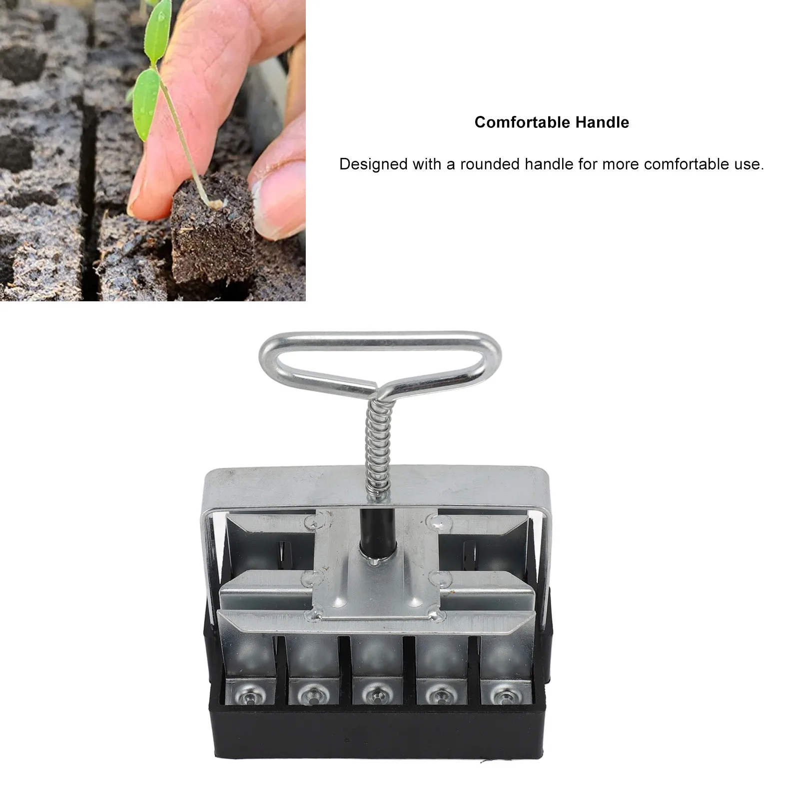 Soil Block Maker 20 Cells Manual Eco Friendly Space Saving with Comfortable Grip Soil Blocker for Garden