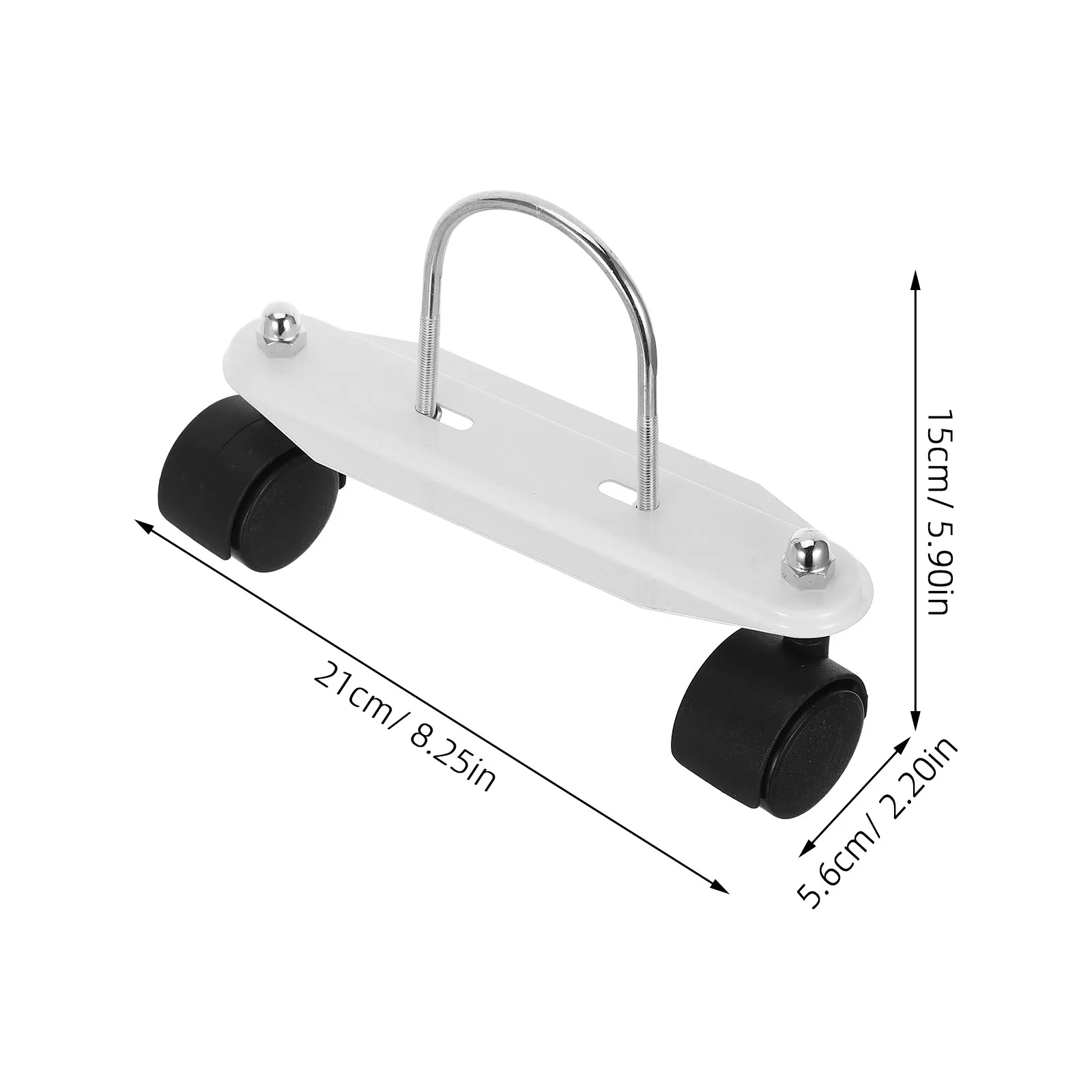 1Pair Universal Heater Support Bracket Mobile Pulley Base U-Shaped Stable Swivel Caster Wheels Replacement Kit for Oil Filled