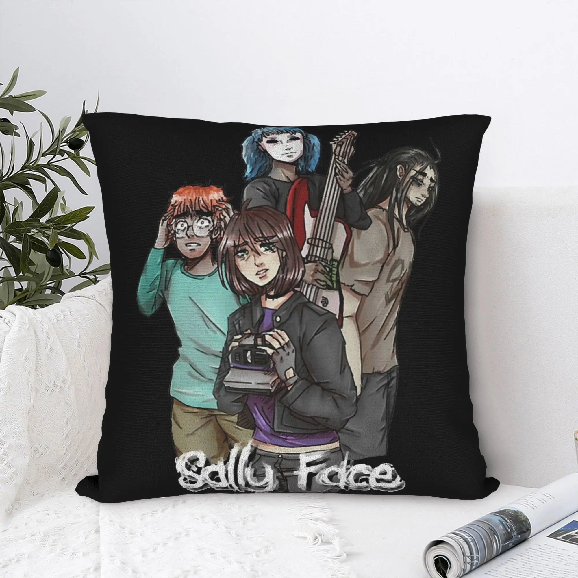 Soft Team Sally Face Sal Fisher Pillowcase Cushion Cover Decor Gothic Game Larry Sanitys Fall Throw Pillow Case Cover Zipper