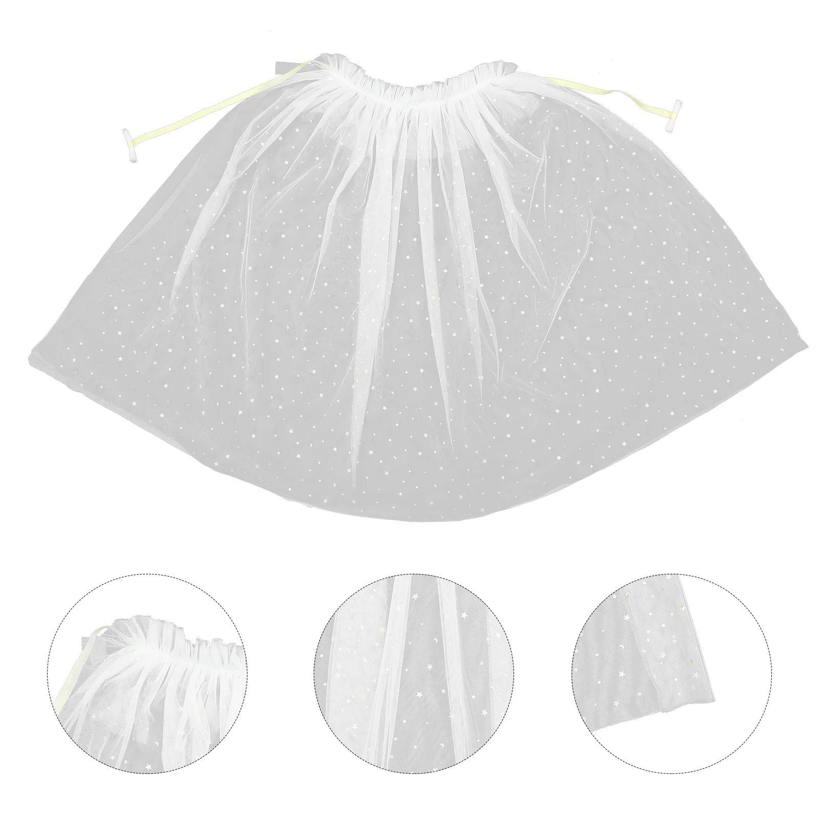 

Snowflake Cloak Cape Cosplay Apparel Mesh Kids Masquerade Costume Girl Gauze Polyester (Polyester) Women's Girls Coats