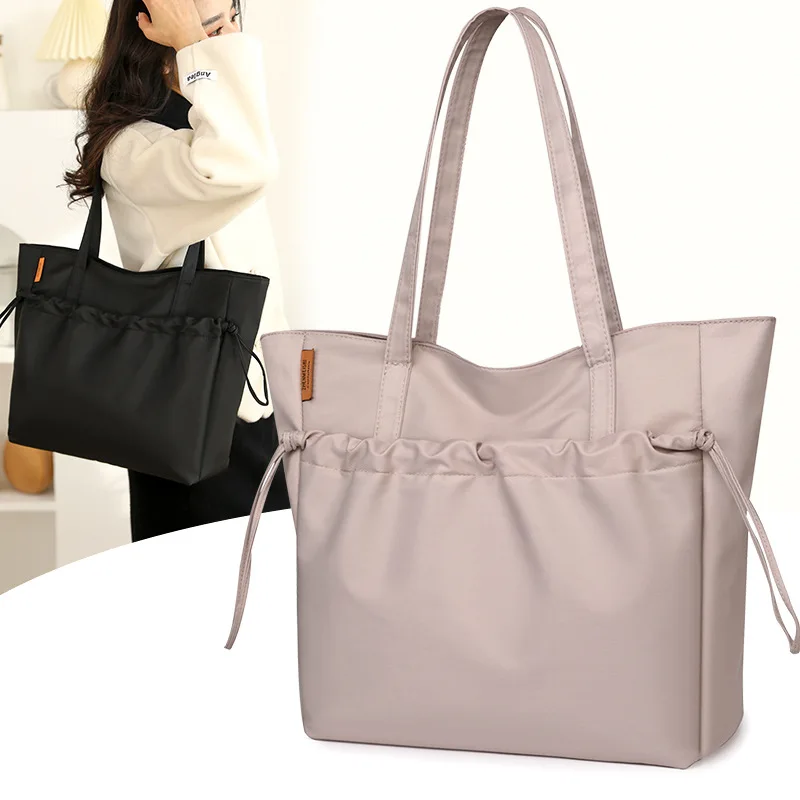 Women's Shoulder Bag Tote Student Nylon Simple New Large Capacity Solid Color Commute Leisure Shopping Travel Purses and Handbag