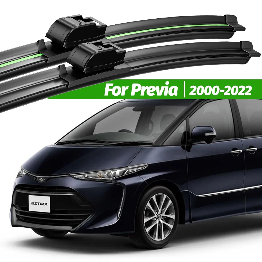 For Toyota Previa Tarago Estima 2000-2022 2pcs Front Windshield Wiper Blades 2001 2004 2006 2018 Windscreen Window Accessories