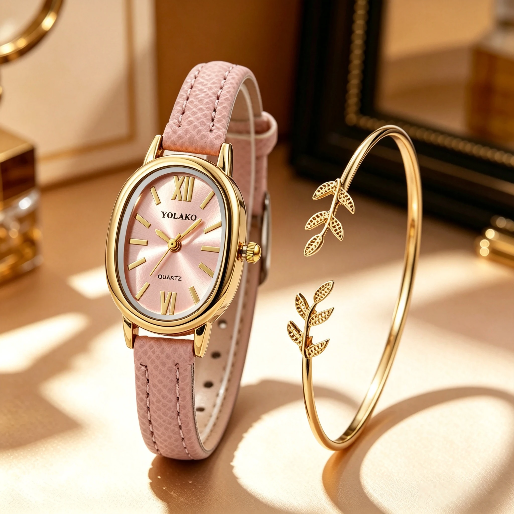 2Pc New Women's Quartz Watch - Gift And Exquisite Combination - Suitable For All Holiday Occasions