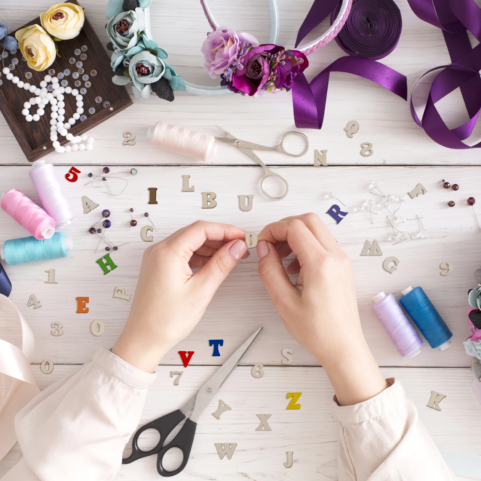 

204Pcs Wood Letters Numbers Alphabet Craft Set Natural Color for DIY Decor Educational Alphabet