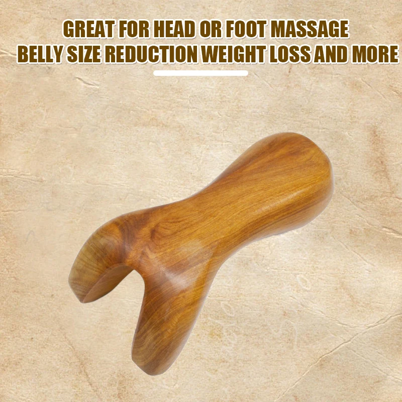 Fragrant Body Massage Wood Foot Reflexology AcupunctureThai Massager Roller Therapy Meridians Scrap Lymphatic Health Care Tool