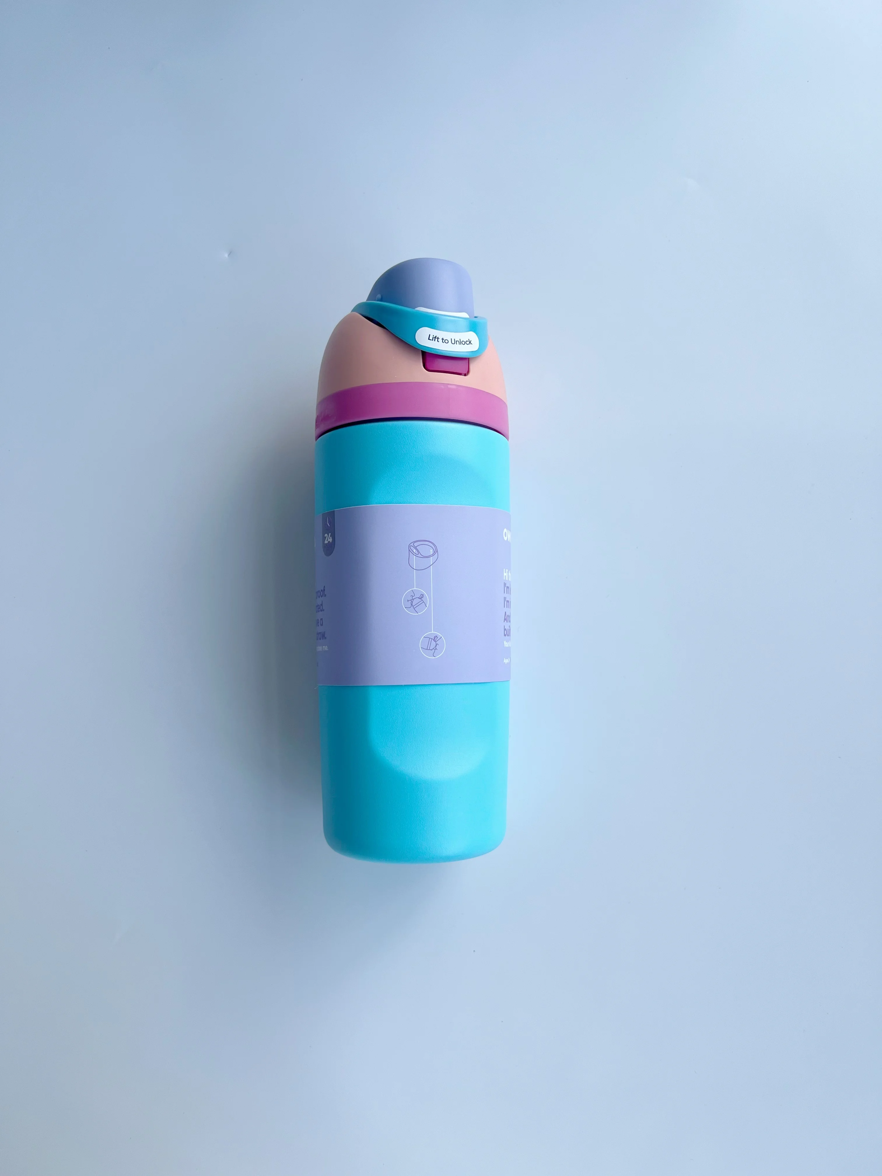 

O--Wa 16oz Stainless Steel Thermos Cup Cold Water Bottle Straw Cup Sports Water Bottle Can Hold Ice Water Bottle