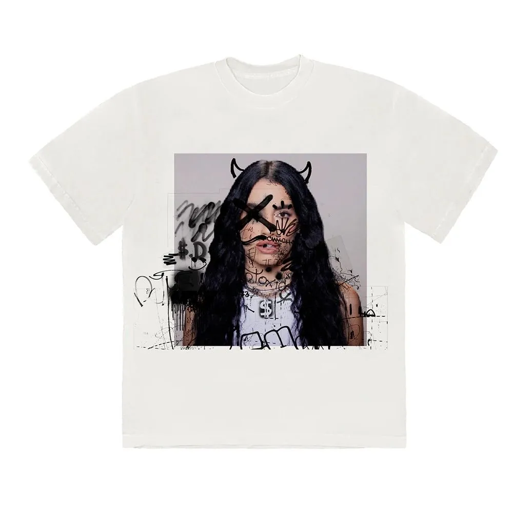 

Harajuku Hip-hop 90s Short-sleeved Singer Lali Esposito Asesina Printed T-shirt Cotton Loose Top Streetwear Unisex Fan Gift