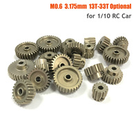 M0.6 0.6M 0.6 Module 13T-33T Hard-Anodized 7075 Aluminum Alloy Motor/Pinion Gear 3.175mm Bore for 1/10 Scale RC Models