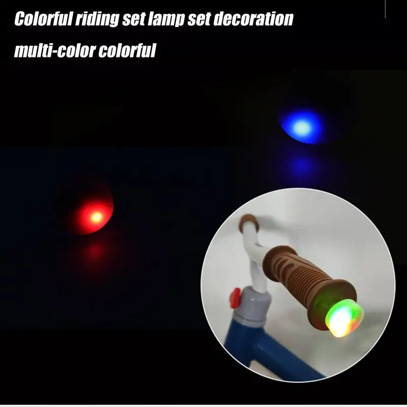 أضواء المصابيح للدراجة 1 زوج الملونة دراجة بدوره إشارة المقاود ديكور للدراجات المنزل بقاء الطوارئ داخلي التخييم العمل