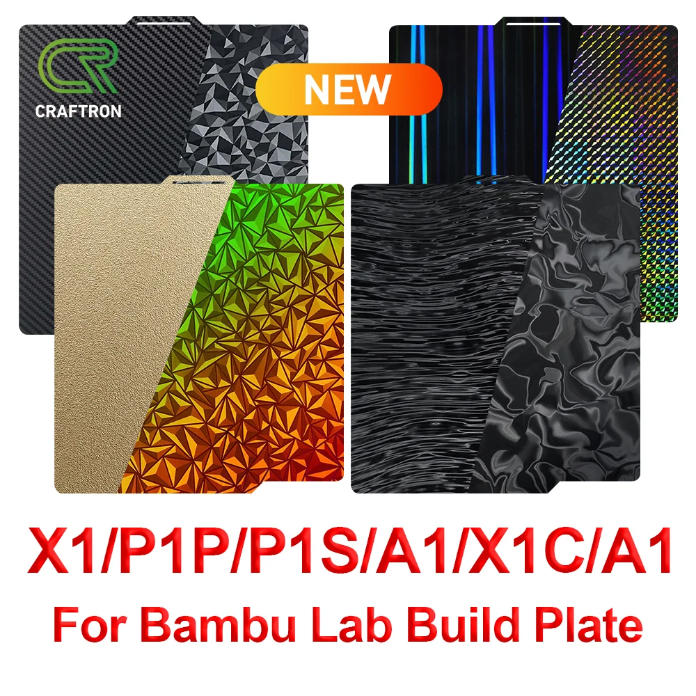 

Build Plate for Bambu Lab X1 P1P A1 PEI Sheet PEO pey Smooth X1C PET Carbon Sheet PEI for Bamboo lab x1c Bambulabs P1s a1 Plate