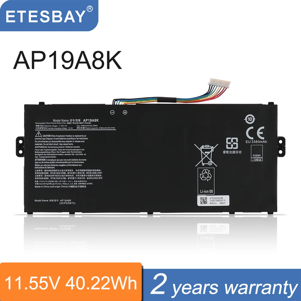 ETESBAY AP19A8K Laptop Battery For Acer Chromebook Spin 311 CP311-1H CP311-2H CP311-1HN CP311-2HN CP311-1H-C1FS