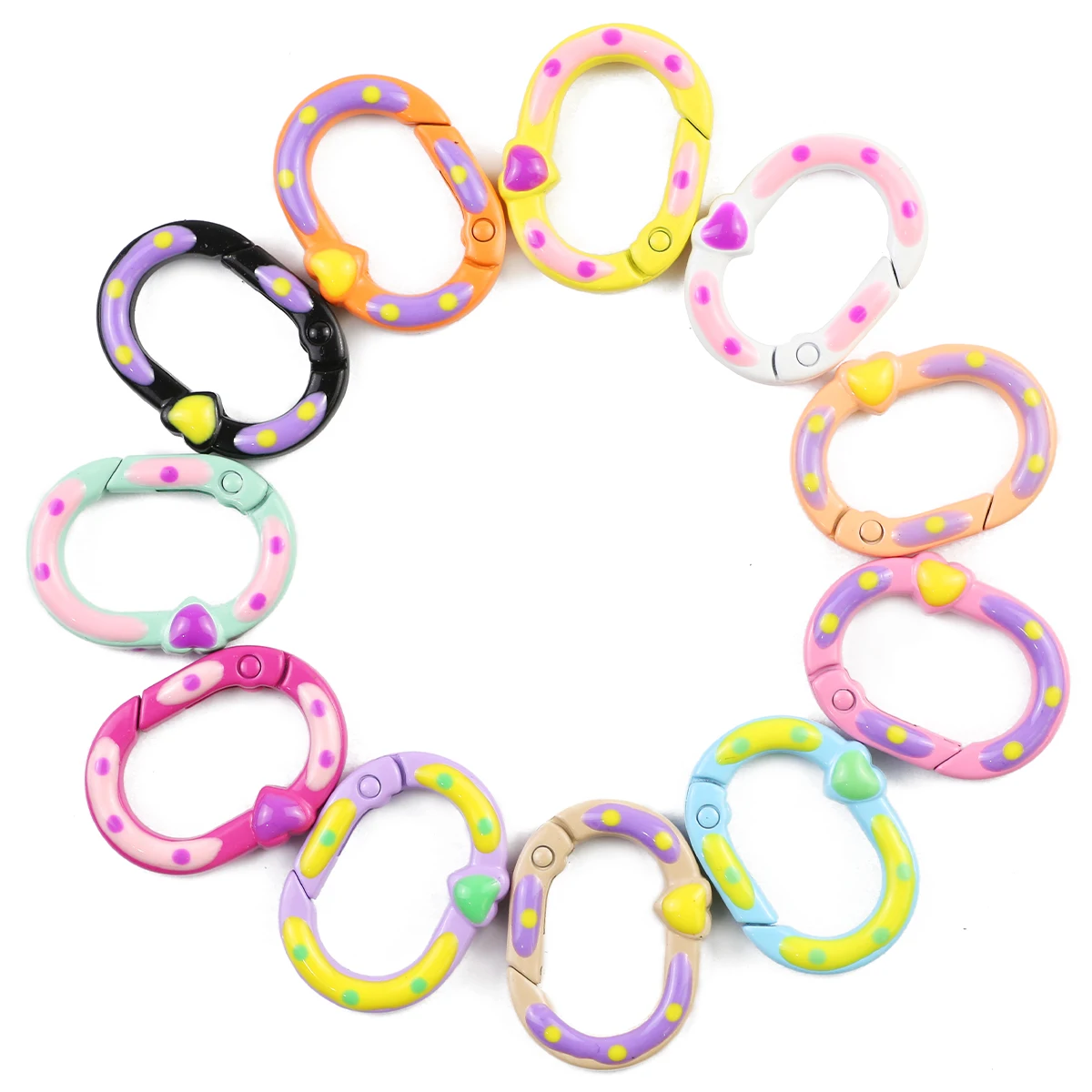 2 ~ 10 stücke bunte 28mm ovale Hummers chl üssel Zink legierung Verschlüsse Karabiner haken Etikett Hand Tag Stecker für Schmuck machen DIY Zubehör