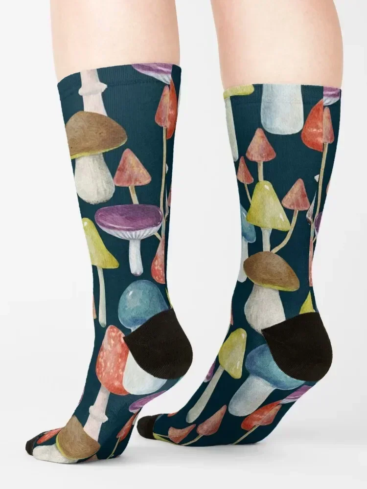 Mushroom Colorful Fall Autumn Pattern Socks Run FASHION golf Boy Child Socks Women's