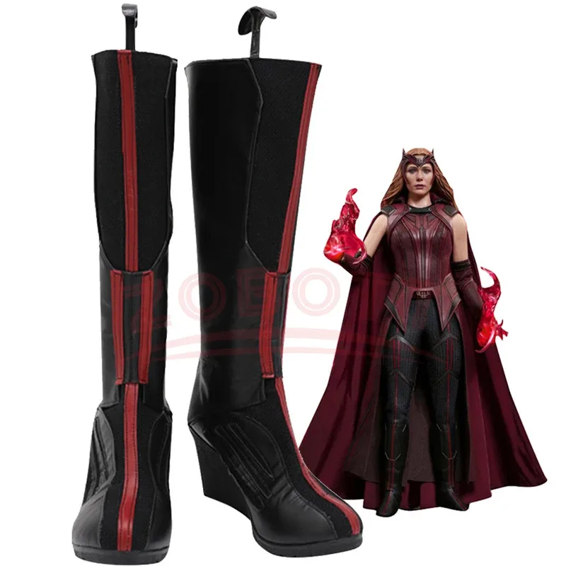

Алая Ведьма Ванда Косплей Костюм Обувь Сапоги Аксессуары Для Костюмов Хэллоуин Карнавал Вечеринка Ролевая Игра Нужна Настроить