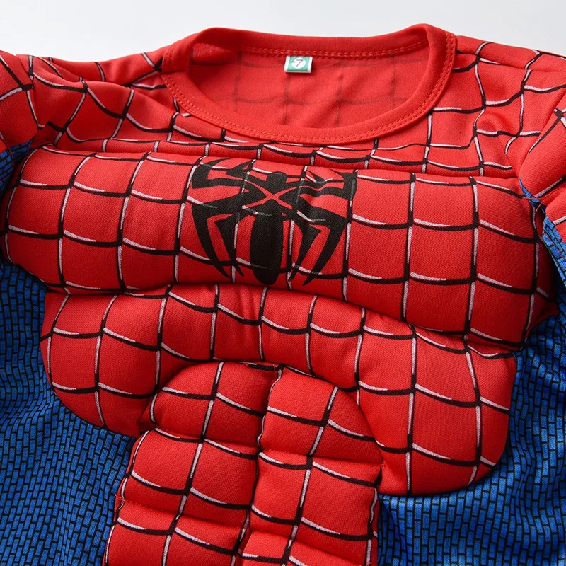 Disfraz de superhéroe de Marvel, Hulk, Capitán América, ropa para niños, traje muscular de Spiderman, Halloween, Carnaval, fiesta de cumpleaños
