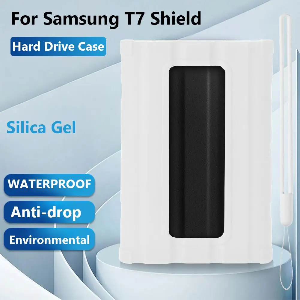 غطاء حماية محرك الحالة الصلبة SSD مقاوم للماء لدرع T7 (أبيض)