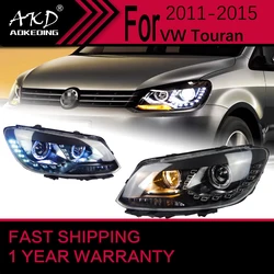 Car Lights for VW Touran Headlight 2011-2015 Touran Head Lamp Drl Projector Lens Automotive Accessories