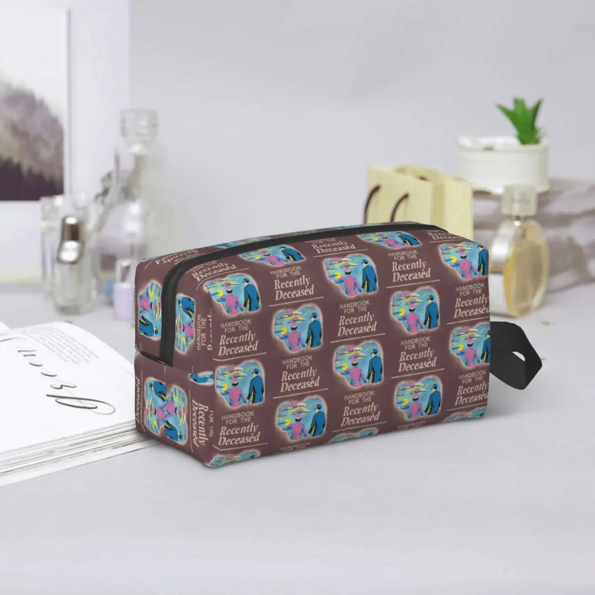 Handbook For The Recently Deceased Makeup Bag Cosmetic Organizer Storage Dopp Kit Toiletry Cosmetic Bag for Women Beauty Travel