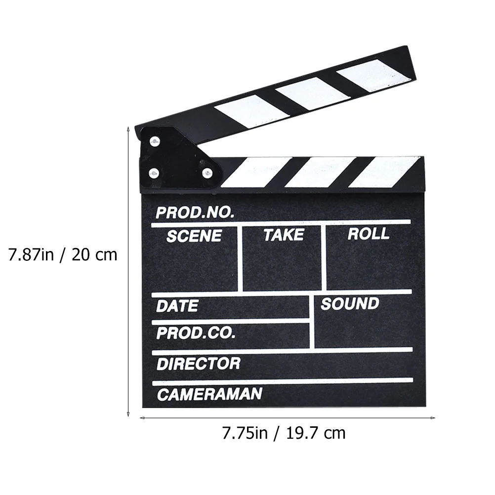 Imagem -03 - Placa Diretores Clapboard Filme Clapper Ornamentos Clapboard de Madeira Ardósia Seco Apagar Filme Ação Ardósia Clap