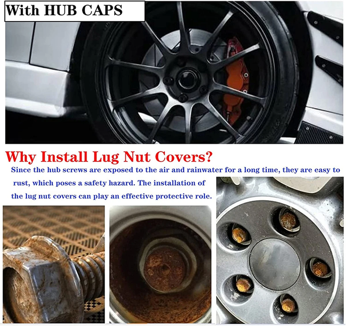 Car Wheel Hub Nut Bolt Covers for VW Volkswagen Jetta Polo Tiguan Golf MK4 Passat B6 Seat Leon Ibiza Tire Screw Caps Accessories