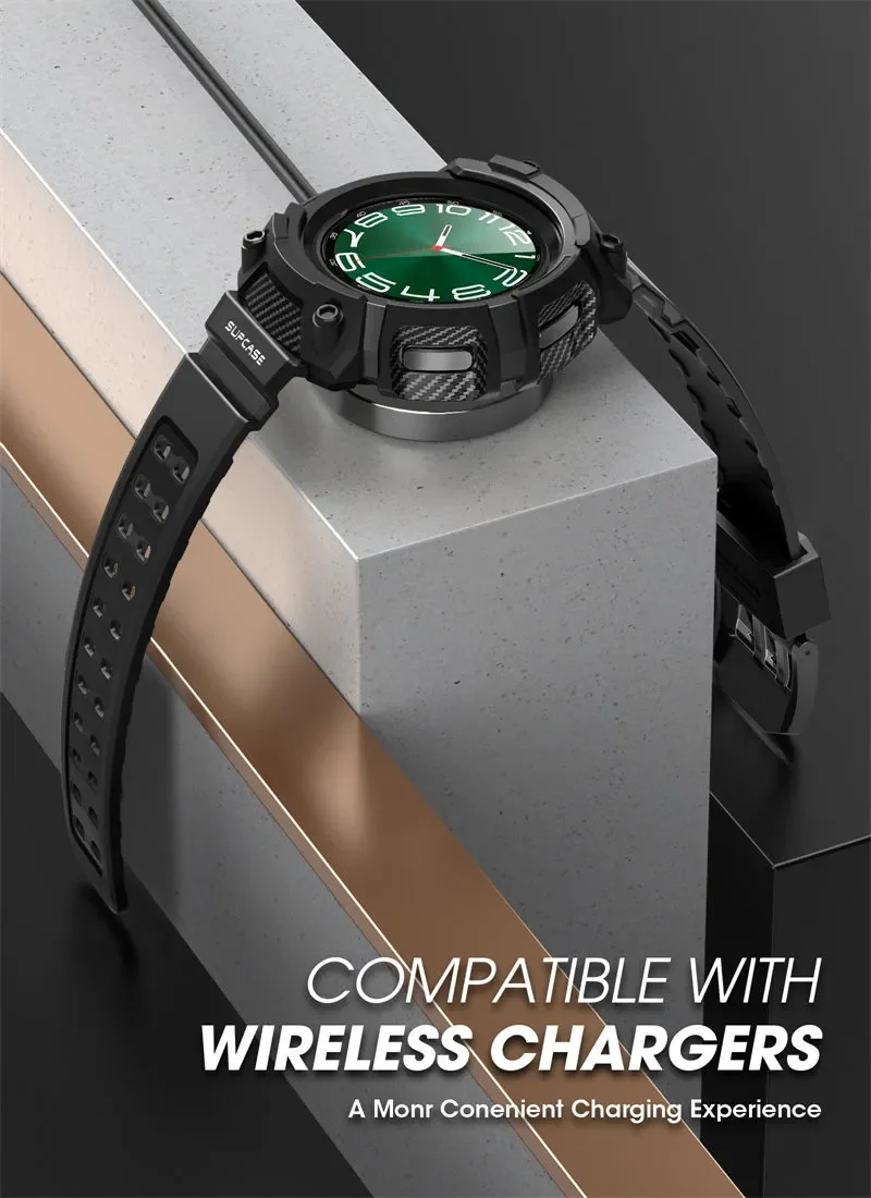 SUPCASE For Samsung Galaxy Watch 6 Classic Case 47mm 2023 UB Pro Rugged Protective Case with Strap Bands & 2Pcs Screen Protector