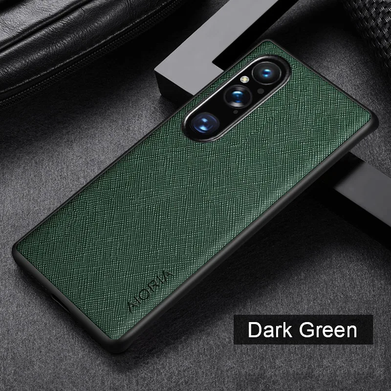Case for Sony Xperia 1 10 5 III IV V 5 II ACE 2 Ace III Pro-I  Cross pattern Leather cover Luxury coque for Sony Xperia 1 V case