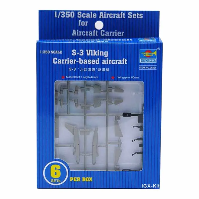 Trumpeter 06226 1:350 S-3B S3B Viking AntiSubmarine Aircraft Set for USS Nimitz Military Toy Plastic Assembly Model Building Kit