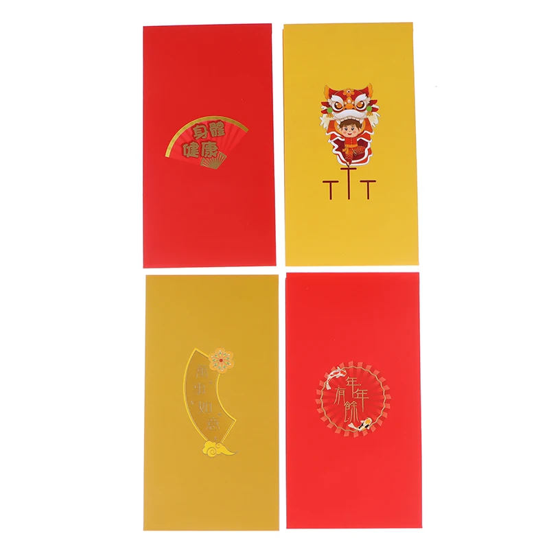 1Pc 2024 3D Chinese Dragon Long Luck Money Bag Red Pocket Hongbao buste di carta Festival di primavera capodanno busta rossa