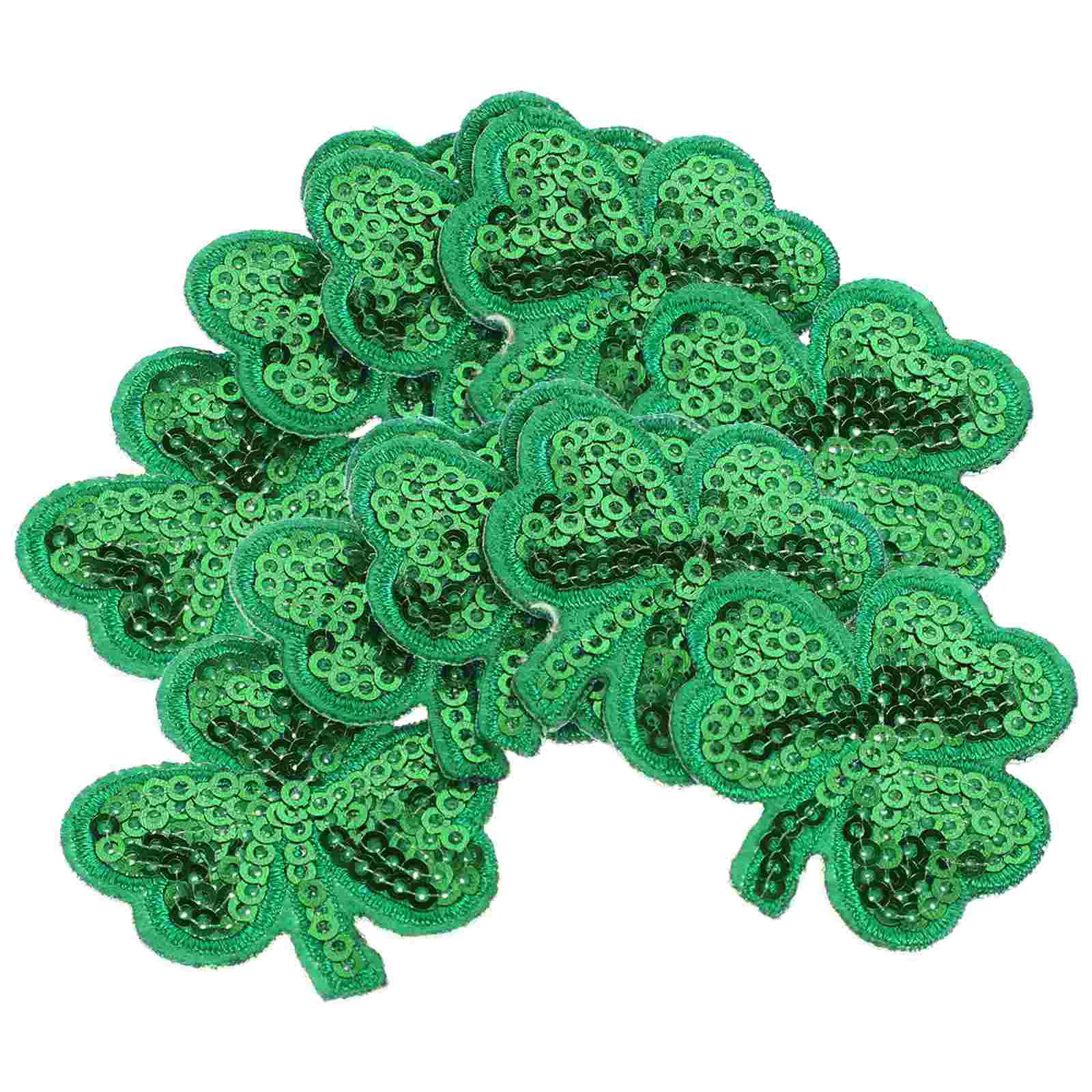 Adhesive Patch Shamrock Patches DIY Holiday Decor Manual Clothes Stickers Non-woven Fabric Miss